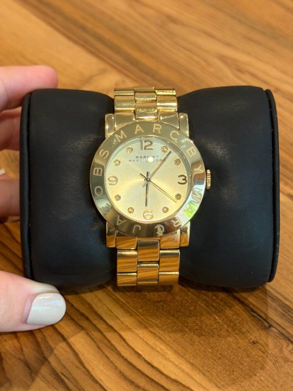 Marc Jacobs Amy White Dial Gold Steel Strap Watch - MBM3182 - Picture 1 of 7